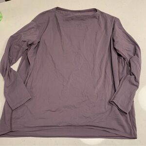 Lululemon Women's Long Sleeve Back in Action Top Rulu Size 6 Frosted Mulberry